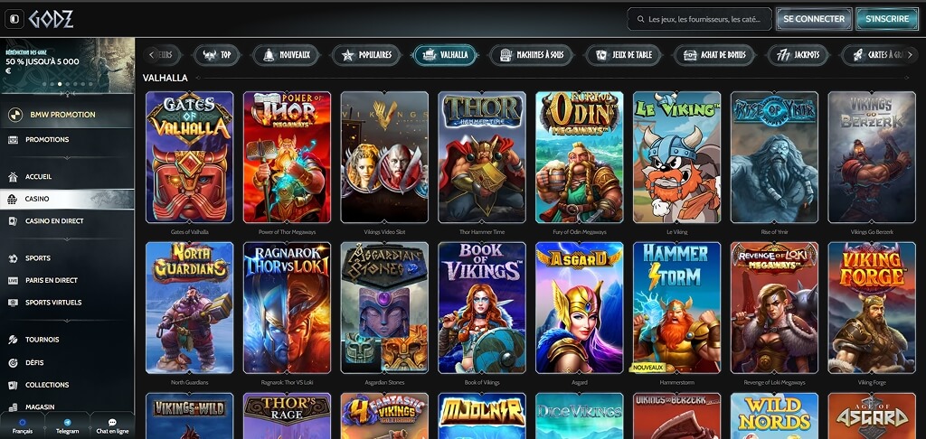 Jeux de casino Godz FR
